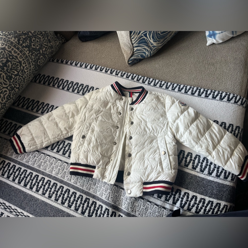 Moncler Baby Boys White “Cadarsac Giubbotto" Coat
